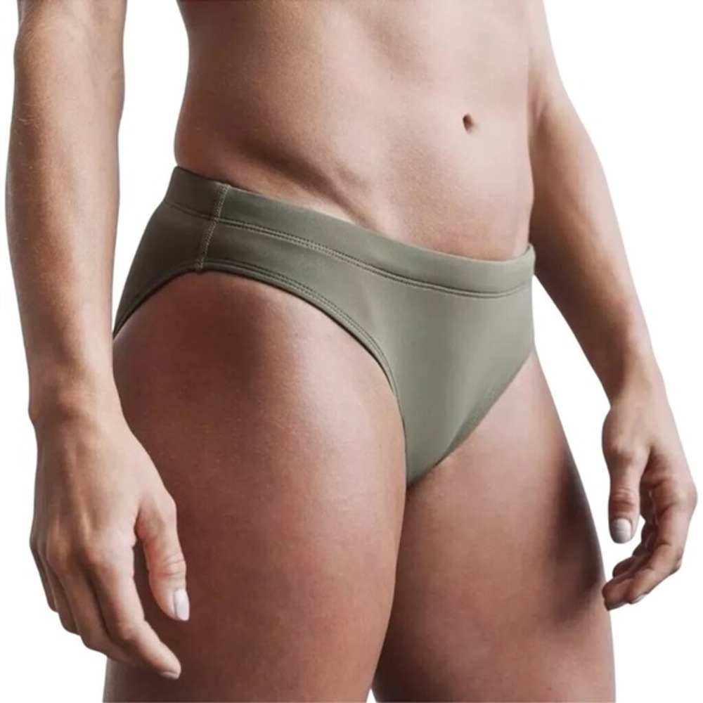 NoBull Women's Olive Green Lined Bikini Bottoms Swimwear Size‎ Small